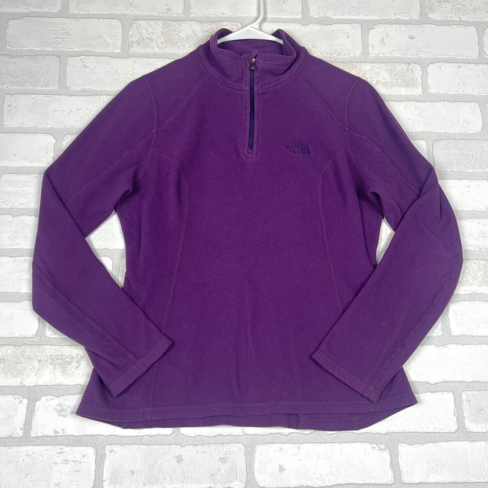 The North Face Womens Purple Polartec TKA 100 Glacier 1/4 Zip Fleece Pullover S